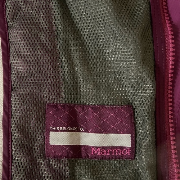 MARMOT GIRLS PURPLE HOODED WINDBREAKER SIZE MEDIUM - Picture 4 of 13